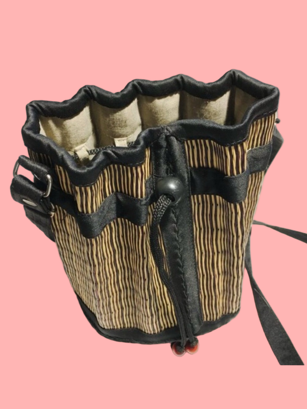 Woven Straw Bucket Bag